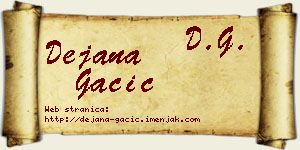 Dejana Gačić vizit kartica